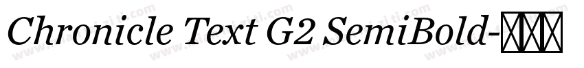 Chronicle Text G2 SemiBold字体转换
